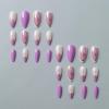 imageBABALAL Purple Press on Nails Medium Almond Fake Nails Ombre Nails Glue on Acrylic Nails French Tip Stick on Nails Supplies Y2k Star Nails 24Pcs Stiletto Full Cover False Nails for Women GirlsBNJ05