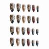 imageBABALAL Purple Press on Nails Medium Almond Fake Nails Ombre Nails Glue on Acrylic Nails French Tip Stick on Nails Supplies Y2k Star Nails 24Pcs Stiletto Full Cover False Nails for Women GirlsBNJ22
