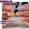 imageBABALAL Purple Press on Nails Medium Almond Fake Nails Ombre Nails Glue on Acrylic Nails French Tip Stick on Nails Supplies Y2k Star Nails 24Pcs Stiletto Full Cover False Nails for Women GirlsBNJ01