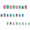 imageBABALAL Purple Press on Nails Medium Almond Fake Nails Ombre Nails Glue on Acrylic Nails French Tip Stick on Nails Supplies Y2k Star Nails 24Pcs Stiletto Full Cover False Nails for Women GirlsBNJ04