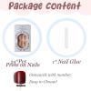 imageBABALAL Purple Press on Nails Medium Almond Fake Nails Ombre Nails Glue on Acrylic Nails French Tip Stick on Nails Supplies Y2k Star Nails 24Pcs Stiletto Full Cover False Nails for Women GirlsBNJ01