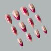 imageBABALAL Purple Press on Nails Medium Almond Fake Nails Ombre Nails Glue on Acrylic Nails French Tip Stick on Nails Supplies Y2k Star Nails 24Pcs Stiletto Full Cover False Nails for Women GirlsBNJ02