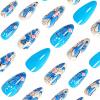 imageBABALAL Purple Press on Nails Medium Almond Fake Nails Ombre Nails Glue on Acrylic Nails French Tip Stick on Nails Supplies Y2k Star Nails 24Pcs Stiletto Full Cover False Nails for Women GirlsBNJ09