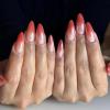 imageBABALAL Purple Press on Nails Medium Almond Fake Nails Ombre Nails Glue on Acrylic Nails French Tip Stick on Nails Supplies Y2k Star Nails 24Pcs Stiletto Full Cover False Nails for Women GirlsBNJ01chrome