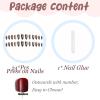 imageBABALAL Purple Press on Nails Medium Almond Fake Nails Ombre Nails Glue on Acrylic Nails French Tip Stick on Nails Supplies Y2k Star Nails 24Pcs Stiletto Full Cover False Nails for Women GirlsBNJ22