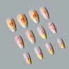 imageBABALAL Purple Press on Nails Medium Almond Fake Nails Ombre Nails Glue on Acrylic Nails French Tip Stick on Nails Supplies Y2k Star Nails 24Pcs Stiletto Full Cover False Nails for Women GirlsBNJ01
