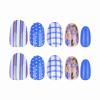 imageBABALAL Purple Press on Nails Medium Almond Fake Nails Ombre Nails Glue on Acrylic Nails French Tip Stick on Nails Supplies Y2k Star Nails 24Pcs Stiletto Full Cover False Nails for Women GirlsBNJ10