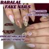imageBABALAL Purple Press on Nails Medium Almond Fake Nails Ombre Nails Glue on Acrylic Nails French Tip Stick on Nails Supplies Y2k Star Nails 24Pcs Stiletto Full Cover False Nails for Women GirlsBNJ21
