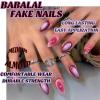 imageBABALAL Purple Press on Nails Medium Almond Fake Nails Ombre Nails Glue on Acrylic Nails French Tip Stick on Nails Supplies Y2k Star Nails 24Pcs Stiletto Full Cover False Nails for Women GirlsBNJ26purple