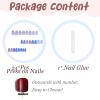 imageBABALAL Purple Press on Nails Medium Almond Fake Nails Ombre Nails Glue on Acrylic Nails French Tip Stick on Nails Supplies Y2k Star Nails 24Pcs Stiletto Full Cover False Nails for Women GirlsBNJ10