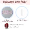imageBABALAL Purple Press on Nails Medium Almond Fake Nails Ombre Nails Glue on Acrylic Nails French Tip Stick on Nails Supplies Y2k Star Nails 24Pcs Stiletto Full Cover False Nails for Women GirlsBNJ05