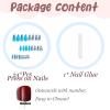 imageBABALAL Purple Press on Nails Medium Almond Fake Nails Ombre Nails Glue on Acrylic Nails French Tip Stick on Nails Supplies Y2k Star Nails 24Pcs Stiletto Full Cover False Nails for Women GirlsBNJ09