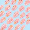 imageBABALAL Purple Press on Nails Medium Almond Fake Nails Ombre Nails Glue on Acrylic Nails French Tip Stick on Nails Supplies Y2k Star Nails 24Pcs Stiletto Full Cover False Nails for Women GirlsBNJ06
