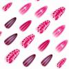 imageBABALAL Purple Press on Nails Medium Almond Fake Nails Ombre Nails Glue on Acrylic Nails French Tip Stick on Nails Supplies Y2k Star Nails 24Pcs Stiletto Full Cover False Nails for Women GirlsBNJ26purple