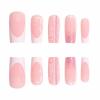 imageBABALAL Purple Press on Nails Short Square Fake Nails Cat Eye Glue on Nails Golden Glitter Shiny Acrylic Nails 24Pcs Squoval Manicure Artificial DIY False Nails for Women and GirlsFNU112pink