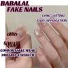 imageBABALAL Purple Press on Nails Short Square Fake Nails Cat Eye Glue on Nails Golden Glitter Shiny Acrylic Nails 24Pcs Squoval Manicure Artificial DIY False Nails for Women and GirlsFNU108shiny