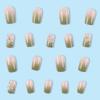imageBABALAL Purple Press on Nails Short Square Fake Nails Cat Eye Glue on Nails Golden Glitter Shiny Acrylic Nails 24Pcs Squoval Manicure Artificial DIY False Nails for Women and GirlsFNU113green