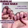 imageBABALAL Purple Press on Nails Short Square Fake Nails Cat Eye Glue on Nails Golden Glitter Shiny Acrylic Nails 24Pcs Squoval Manicure Artificial DIY False Nails for Women and GirlsFNU116pink