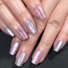 imageBABALAL Purple Press on Nails Short Square Fake Nails Cat Eye Glue on Nails Golden Glitter Shiny Acrylic Nails 24Pcs Squoval Manicure Artificial DIY False Nails for Women and GirlsFNU102pink