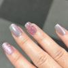 imageBABALAL Purple Press on Nails Short Square Fake Nails Cat Eye Glue on Nails Golden Glitter Shiny Acrylic Nails 24Pcs Squoval Manicure Artificial DIY False Nails for Women and GirlsFNU102pink