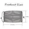 imageBABALAL Rhinestone Mesh Mask for Women Shiny Crystal Masquerade Face Mask Washable Party Nightclub Mouth Covering