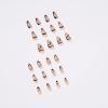 imageBABALAL Round Press on Nails Medium Fake Nails with Nail Glue Glue on Nails 24pcs Oval Acrylic Nails with Swirl French Nails for Women and GirlsNAILA05