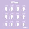 imageBABALAL Round Press on Nails Medium Fake Nails with Nail Glue Glue on Nails 24pcs Oval Acrylic Nails with Swirl French Nails for Women and GirlsNAILA05
