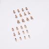 imageBABALAL Round Press on Nails Medium Fake Nails with Nail Glue Glue on Nails 24pcs Oval Acrylic Nails with Swirl French Nails for Women and GirlsNAILA05