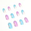 imageBABALAL Round Press on Nails Medium Fake Nails with Nail Glue Glue on Nails 24pcs Oval Acrylic Nails with Swirl French Nails for Women and GirlsNAILA14
