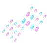 imageBABALAL Round Press on Nails Medium Fake Nails with Nail Glue Glue on Nails 24pcs Oval Acrylic Nails with Swirl French Nails for Women and GirlsNAILA14