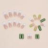 imageBABALAL Round Press on Nails Short Fake Nails Cow Print French Tip Glue on Nails 24Pcs Oval Acrylic Nails for Women and GirlsFNG104butterfly