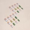 imageBABALAL Round Press on Nails Short Fake Nails Cow Print French Tip Glue on Nails 24Pcs Oval Acrylic Nails for Women and GirlsFNG104butterfly