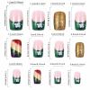 imageBABALAL Round Press on Nails Short Fake Nails Cow Print French Tip Glue on Nails 24Pcs Oval Acrylic Nails for Women and GirlsFNG105green