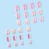 imageBABALAL Round Press on Nails Short Fake Nails Cow Print French Tip Glue on Nails 24Pcs Oval Acrylic Nails for Women and GirlsFNG105rabbit