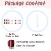imageBABALAL Round Press on Nails Short Fake Nails Cow Print French Tip Glue on Nails 24Pcs Oval Acrylic Nails for Women and GirlsFNG105red