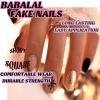 imageBABALAL Round Press on Nails Short Fake Nails Cow Print French Tip Glue on Nails 24Pcs Oval Acrylic Nails for Women and GirlsFNG105snowflake