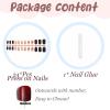 imageBABALAL Round Press on Nails Short Fake Nails Cow Print French Tip Glue on Nails 24Pcs Oval Acrylic Nails for Women and GirlsFNG105snowflake