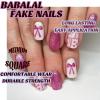 imageBABALAL Round Press on Nails Short Fake Nails Cow Print French Tip Glue on Nails 24Pcs Oval Acrylic Nails for Women and GirlsFNG107bow