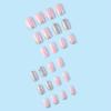 imageBABALAL Round Press on Nails Short Fake Nails Cow Print French Tip Glue on Nails 24Pcs Oval Acrylic Nails for Women and GirlsFNG107sliver