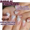 imageBABALAL Round Press on Nails Short Fake Nails Cow Print French Tip Glue on Nails 24Pcs Oval Acrylic Nails for Women and GirlsFNG108shiny