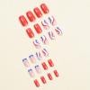imageBABALAL Round Press on Nails Short Fake Nails Cow Print French Tip Glue on Nails 24Pcs Oval Acrylic Nails for Women and GirlsFNG115square