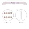 imageBABALAL Short Press on Nails Square False Nails Squoval Nails Glossy Acrylic Nails Pink Fake Nails for Women and Girls