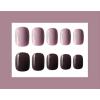 imageBABALAL Short Square Fake Nails Purple Jump Color False Nails Glossy Acrylic Press on Nails for Women and Girls