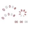 imageBABALAL Short Square Press on Nails Cute UV Gel Nails Checkerboard Designer Nails Glossy Fake Fingernails for Women and Girls