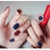imageBABALAL Square Fake Nails 24Pcs Matte Red Blue False Nails Short Full Cover Press on Nails for Women and Girls