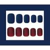 imageBABALAL Square Fake Nails 24Pcs Matte Red Blue False Nails Short Full Cover Press on Nails for Women and Girls