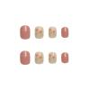imageBABALAL Square Fake Nails Pink Press on Nails Short Full Cover Nails Cute Glue on Artificial Nails for Women and Girls