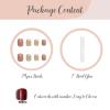 imageBABALAL Square Fake Nails Pink Press on Nails Short Full Cover Nails Cute Glue on Artificial Nails for Women and Girls