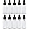 imageBABALAL Dropper Bottle 10 Pack 1 oz 30 ml Clear Glass Bottles with Glass Eye Droppers for Essential Oils Perfumes Liquids
