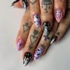 imageBABALAL Heart Press on Nails Medium Square Fake Nails Black White Glue on Nails Romantic Valentine Day Acrylic Nails 24Pcs Cute False Nails Manicure Stick on Nails Squoval Glossy Artificial NailsANTA124